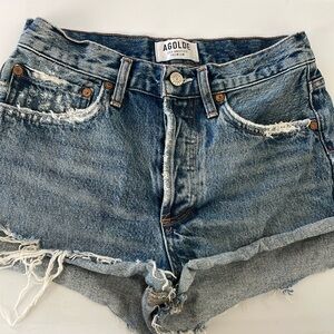 AGOLDE Women's Parker Vintage Cut Off Denim Short with Slit